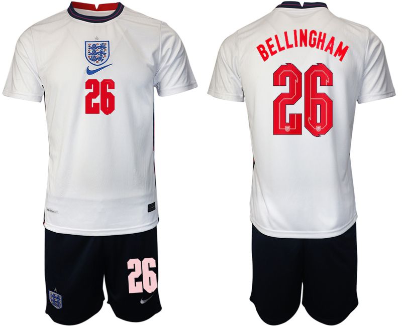 Men 2020-2021 European Cup England home white #26 Nike Soccer Jersey